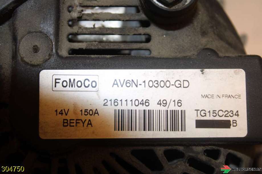 Dynamo til Ford Transit Connect 2013-2018 Type II, Fase 1  (FORD|AV6N-10300-GE|)