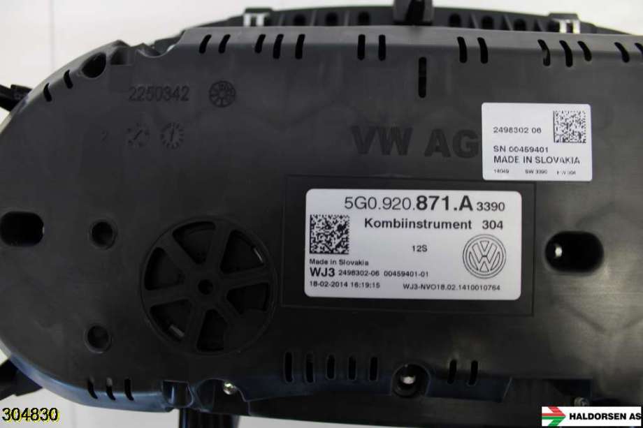 Instrumentpanel til VW Golf VII 2012-2017 (Fase 1)  (VOLKSWAGEN|5G0 920 860 A||5G0920871A)