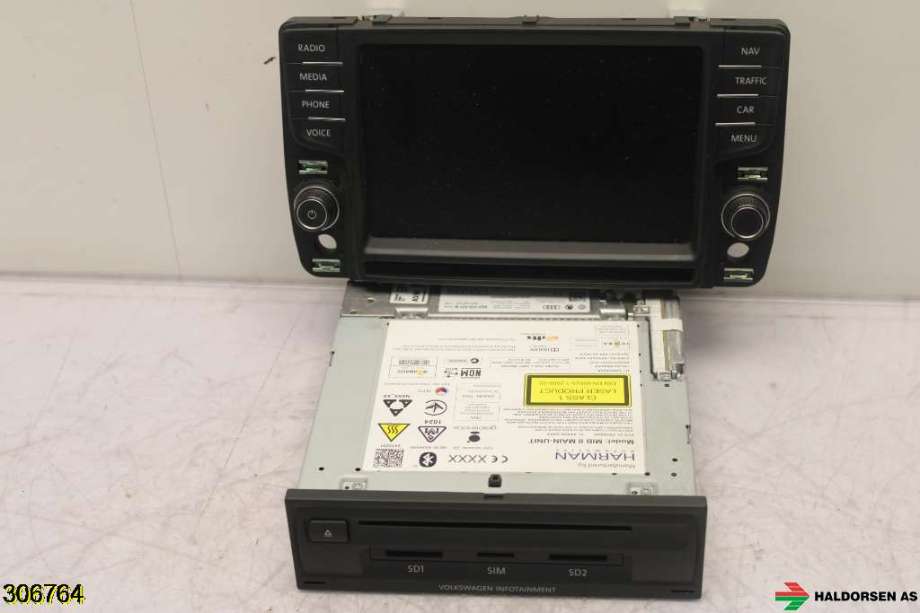 Bilstereo navigasjon til VW Passat 2015-2019 (Fase 1) (B8) (B8) (VOLKSWAGEN|5G0 919 606|)