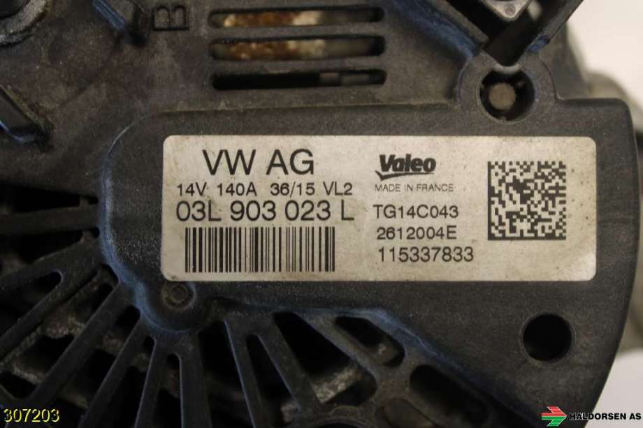 Dynamo til VW Passat 2015-2019 (Fase 1) (B8) (B8) (VOLKSWAGEN|03L903023L|)