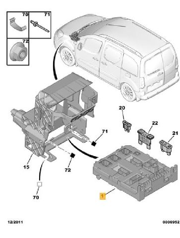 Styreenhet diverse til Peugeot Partner, 2015-2019 (Type II, Fase 2)  (PEUGEOT|16 135 837 80)