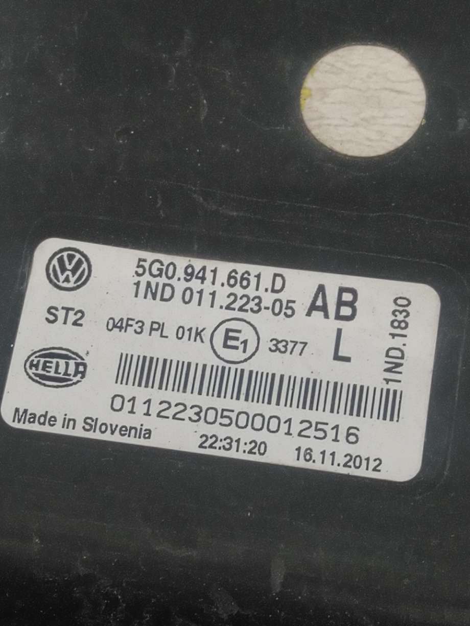 Tåkelykt venstre foran til VW Golf VII 2012-2017 (Fase 1)  (VOLKSWAGEN|5G0 941 661 D|)
