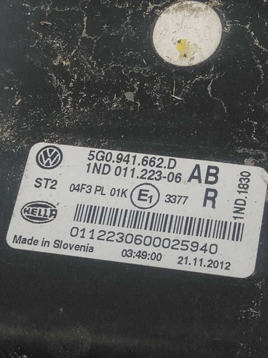 Tåkelykt høyre foran til VW Golf VII 2012-2017 (Fase 1)  (VOLKSWAGEN|5G0 941 662 D|)