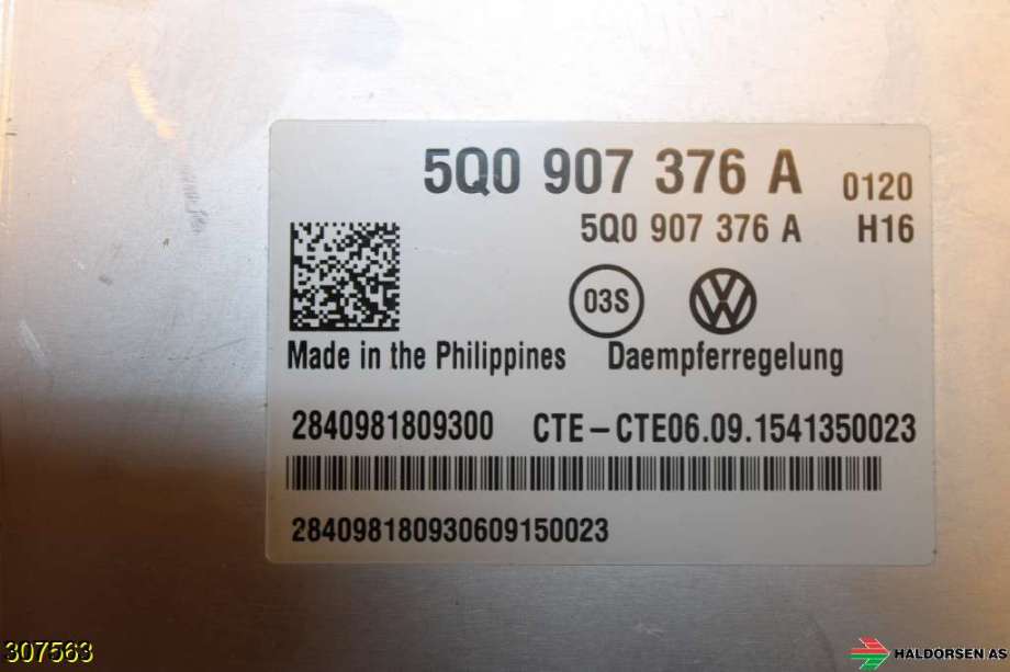 Styreenhet nivå/luftfjæring til VW Passat 2015-2019 (Fase 1) (B8) (B8) (VOLKSWAGEN|5Q0 907 376 A|)