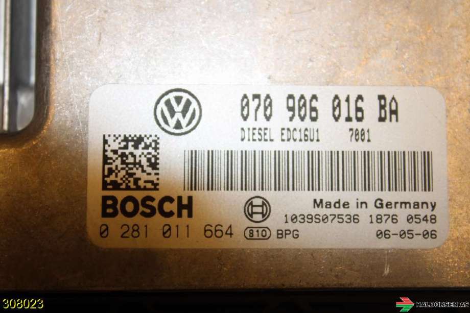 Styreenhet motor til VW Transporter / Caravelle 2003-2009 (Fase 1) (T5) (T5) (070906016BA|)