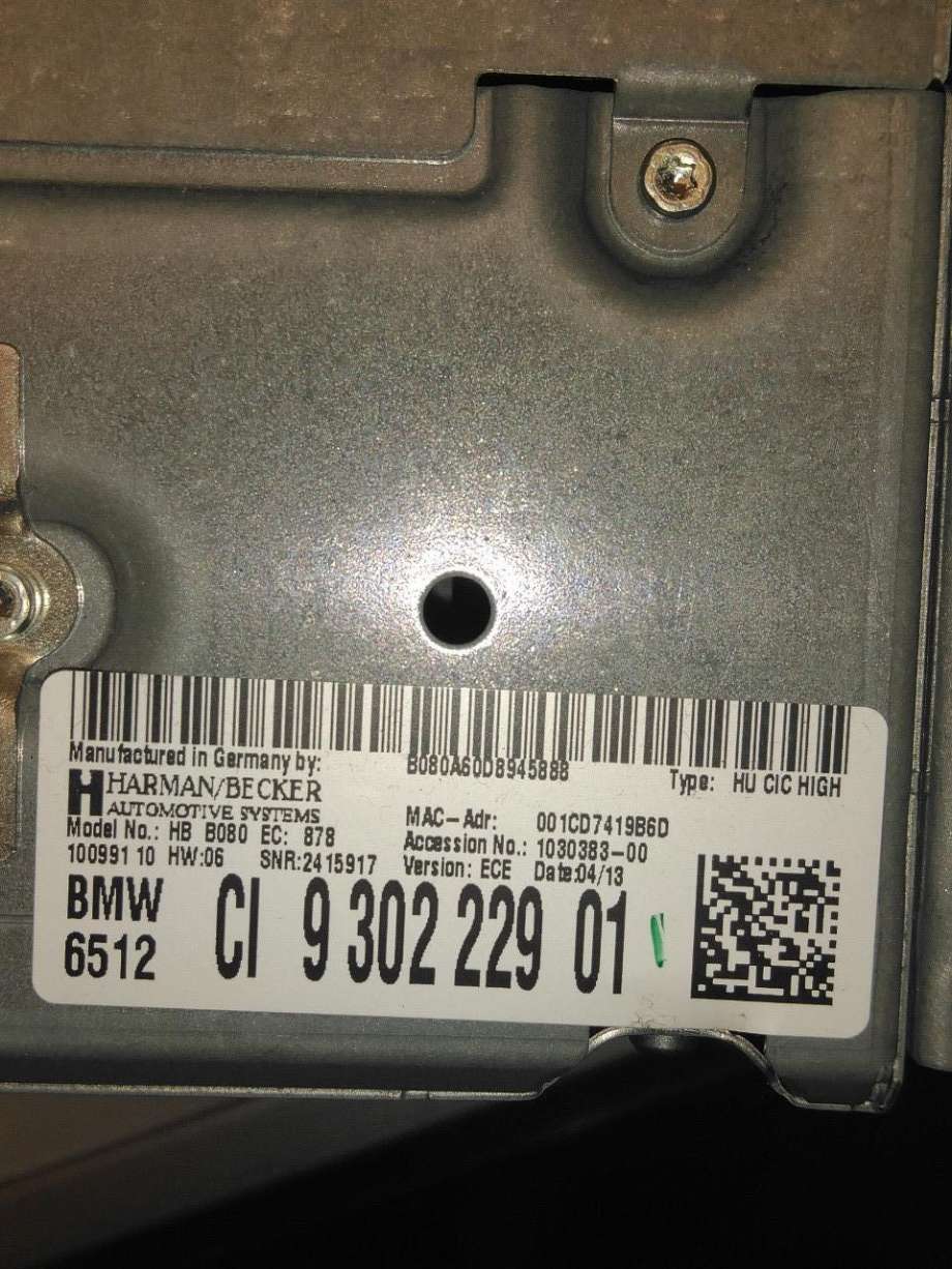 Bilstereo navigasjon til BMW 1-Serie 2011-2015 (Fase 1) (F20/F21) (F20/F21) (BMW|65 12 9 262 394|)