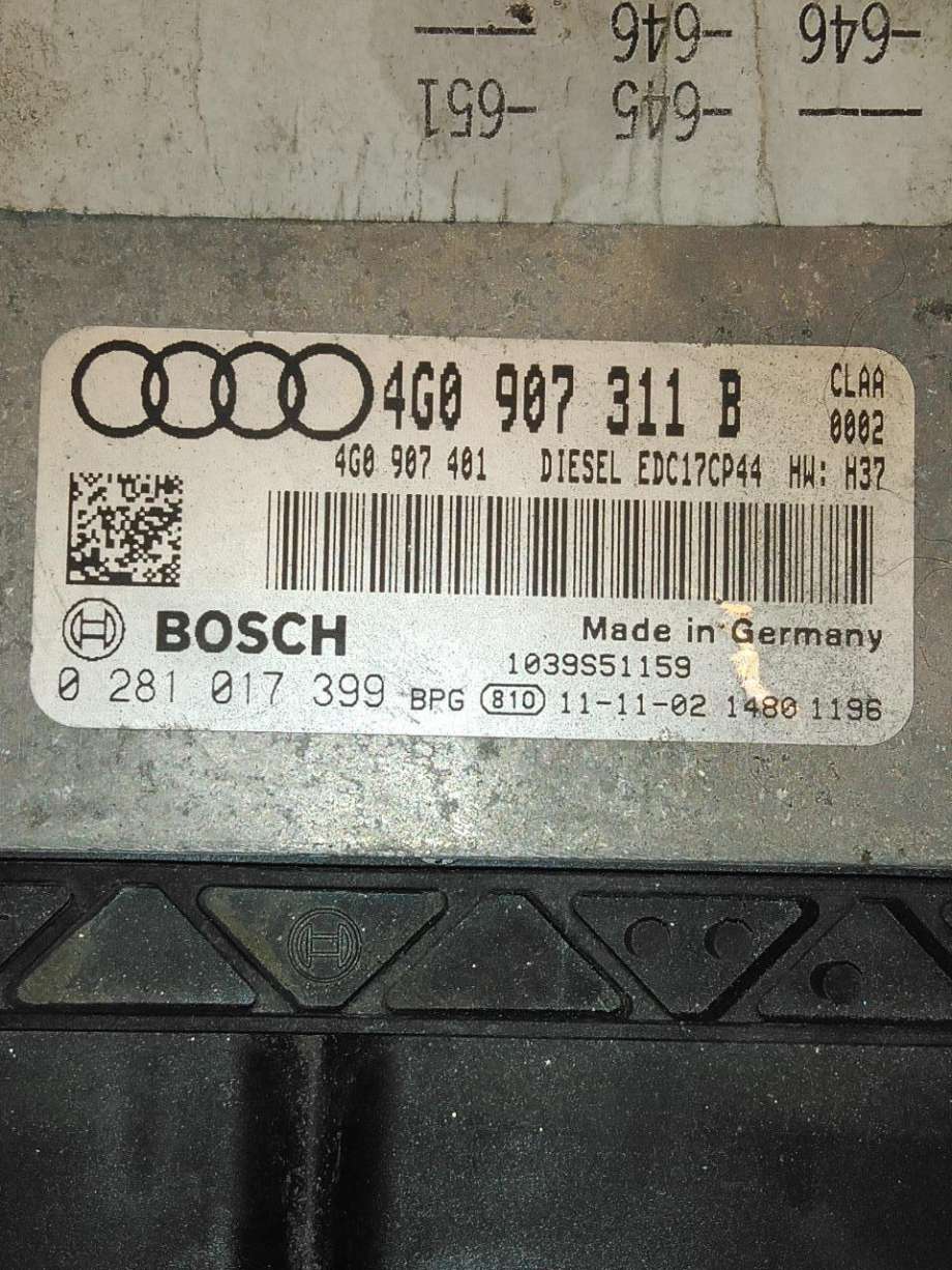 Styreenhet motor til Audi A6 2011-2014 (Type IV, Fase 1) (C7) (C7) (AUDI|4G0 907 311 E|)