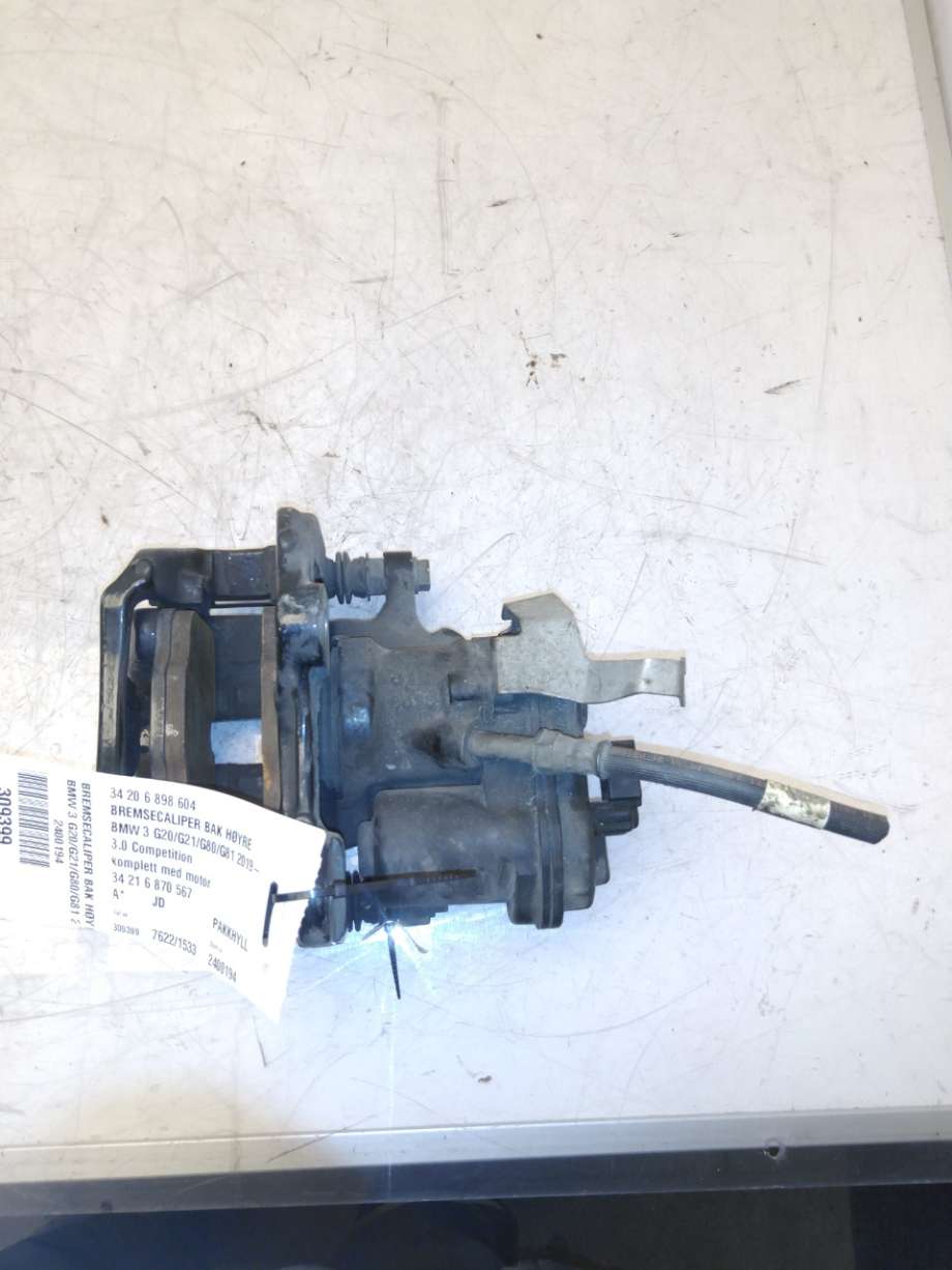 Bremsecaliper høyre bak til BMW 3-Serie 2018-->> (G20) (G20) (BMW|34 20 6 898 604|34 21 6 870 567|)
