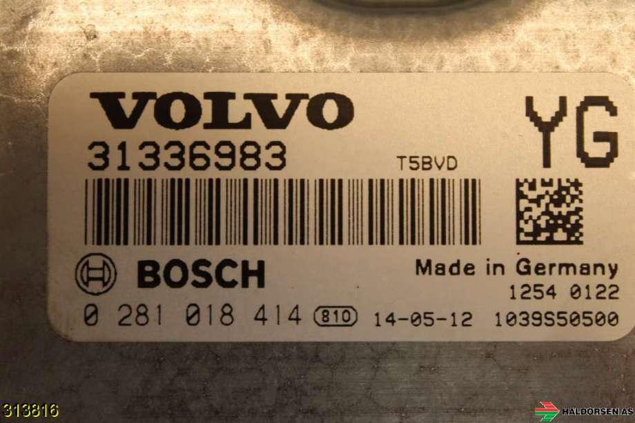 Styreenhet motor til Volvo XC60 2014-2017 (Type I, Fase 2)  (VOLVO|36001858|)