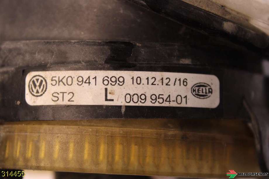 Tåkelykt venstre foran til VW Golf VI 2008-2012  (VOLKSWAGEN|5K0 941 699|)