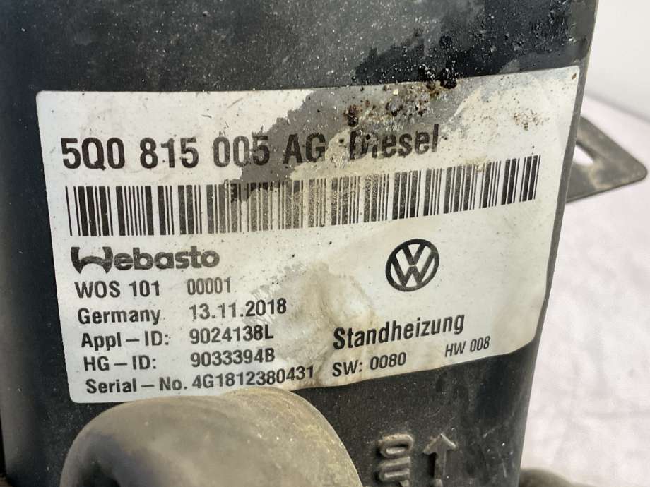 Dieselvarmer til Škoda Octavia 2017-2020 (Type III, Fase 2)  (SKODA|5Q0 898 008 K|)