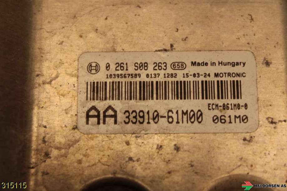 Styreenhet motor til Suzuki SX4 S-CROSS 2013-->> (Type II)  (SUZUKI|33910-61M00|)