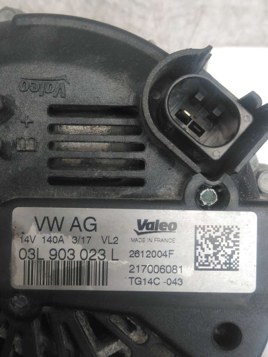 Dynamo til VW Caddy 2015-2020 (Type III, Fase 3)  (VOLKSWAGEN|03L 903 023 K|)