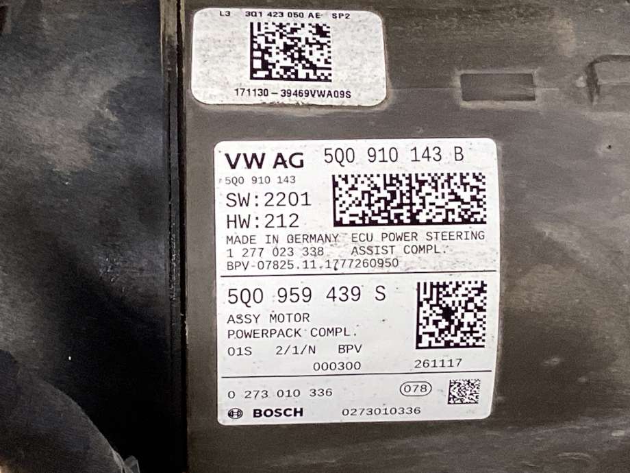 Tannstang elektrisk til VW Passat 2015-2019 (Fase 1) (B8) (B8) (VOLKSWAGEN|5Q1 423 062 K|)