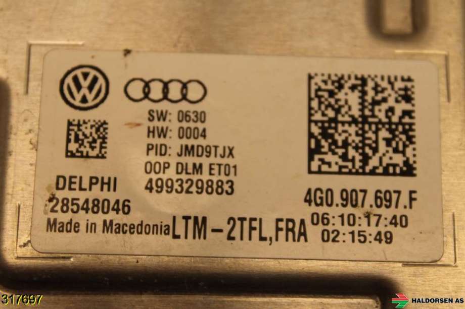Styreenhet xenon/ballast til VW Passat 2015-2019 (Fase 1) (B8) (B8) (VOLKSWAGEN|4G0 907 697 F|)