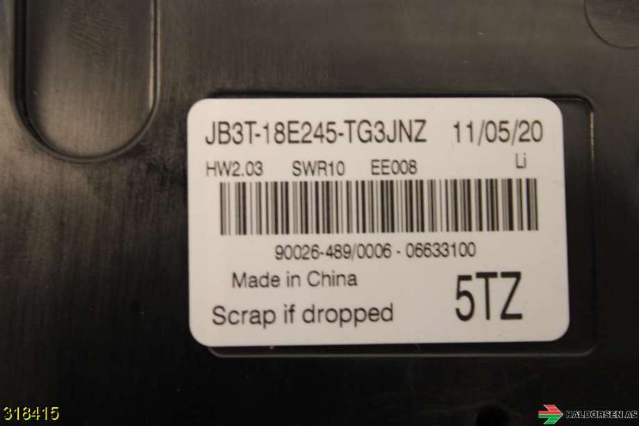 Varmeapparat betjening til Ford Ranger / Ranger Raptor 2022-->> (FORD|JB3T-18E245-TL3JNZ|)