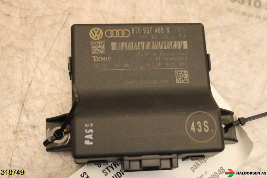Diverse deler til Audi A5 2007-2016 (Type I) (AUDI|8T0 907 468 N|)