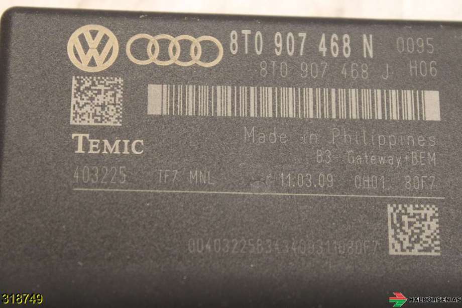Diverse deler til Audi A5 2007-2016 (Type I) (AUDI|8T0 907 468 N|)