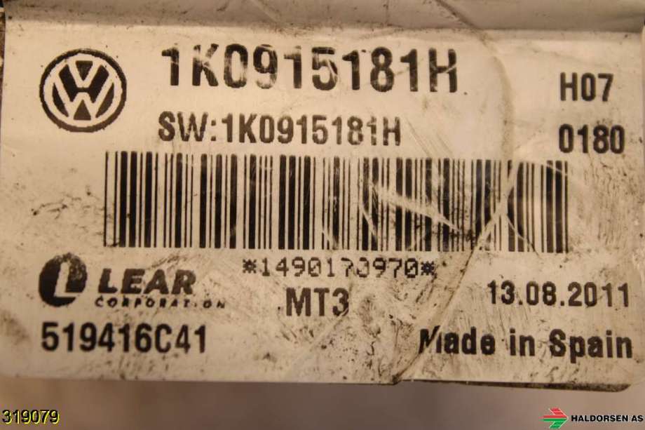 Ledningsnett til VW Sharan 2010-->> (Type II)  (VOLKSWAGEN|1K0 915 181 H|)