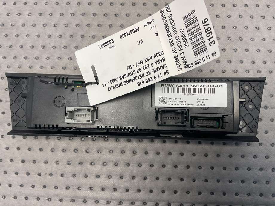 Varmeapparat betjening til BMW 3-Serie 2005-2011 (E90/E91/E92/E93) (E90/E91/E92/E93) (BMW|64 11 9 286 618|)