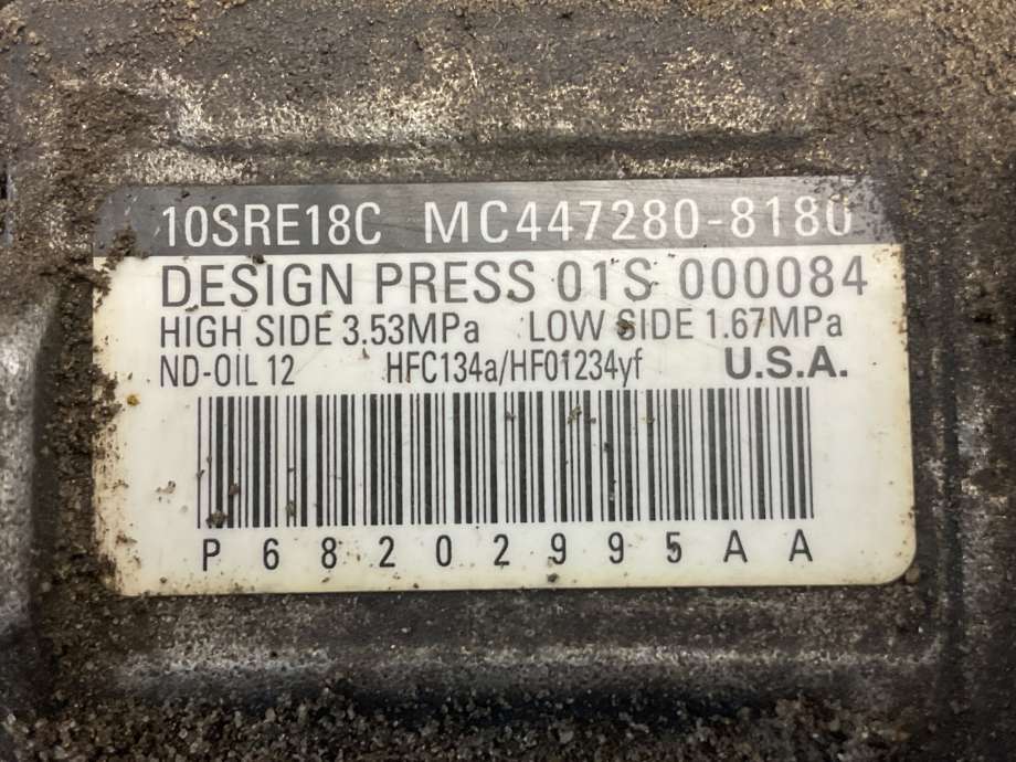 Aircondition kompressor til Dodge RAM 2009-2018 (Type IV)  (DODGE|68202995AA|)