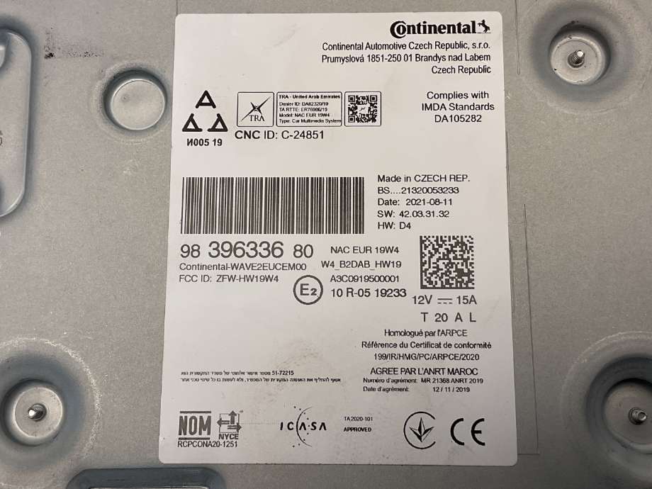 Bilstereo navigasjon til Toyota Proace City 2020-->> (TOYOTA PROACE ELECTRIC|SU001B4403|)