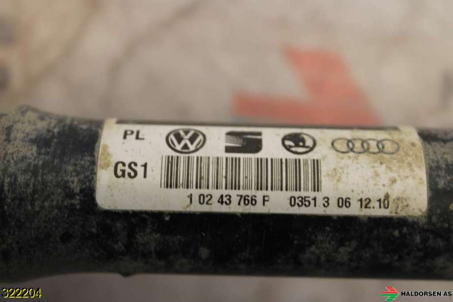 Drivaksel venstre foran til VW Transporter / Caravelle 2009-2015 (Fase 2) (T5) (T5) (VOLKSWAGEN|7E0 407 271 R|)
