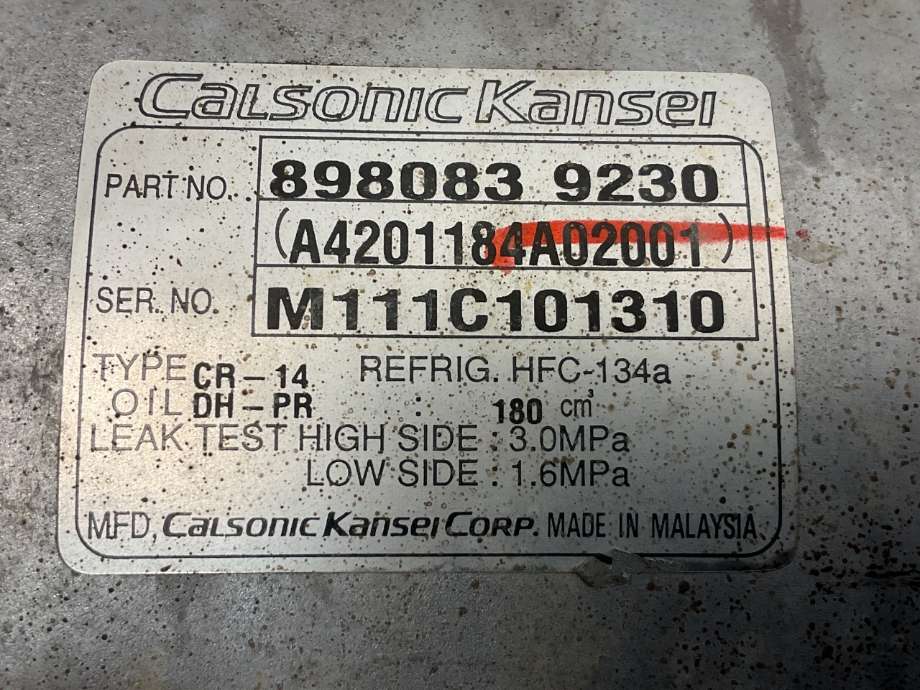 Aircondition kompressor til Isuzu D-Max 2012-2017 (Type II, Fase 1)  (ISUZU|8980839230|)