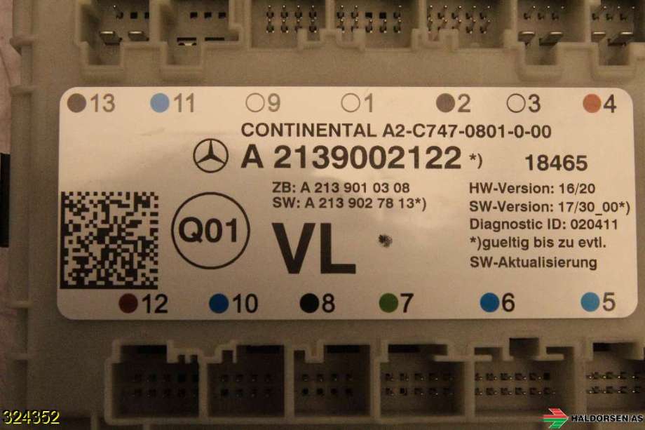Styreenhet dør venstre foran til Mercedes E-Klasse 2016-2023 (W213) (W213) (MERCEDES|A 213 900 21 22|)