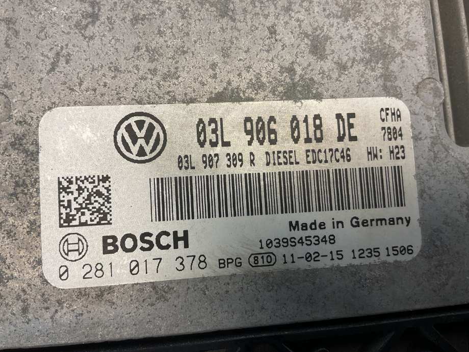 Styreenhet motor til VW Caddy 2010-2015 (Type III, Fase 2)  (VOLKSWAGEN|03L 906 018 DE|)