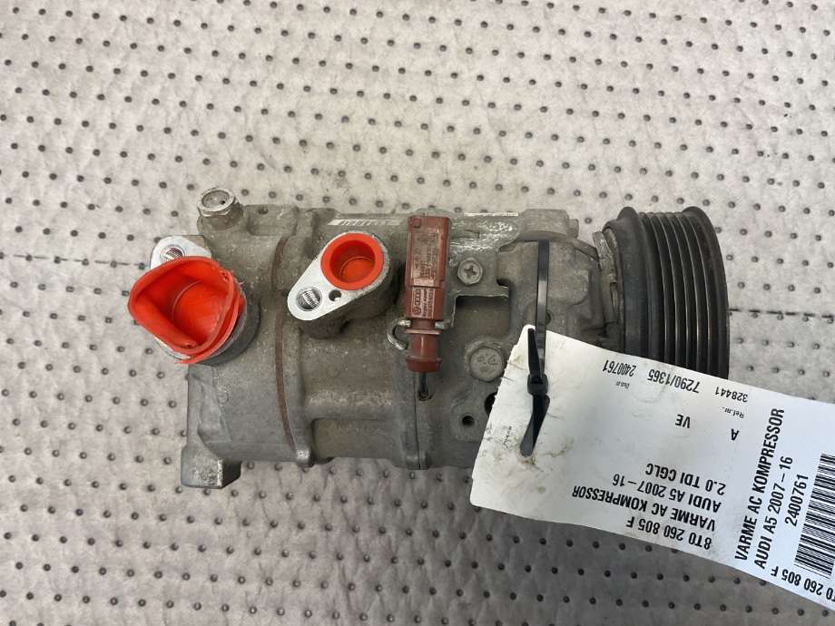 Aircondition kompressor til Audi A5 2007-2016 (Type I)  (AUDI|8T0 260 805 F|)