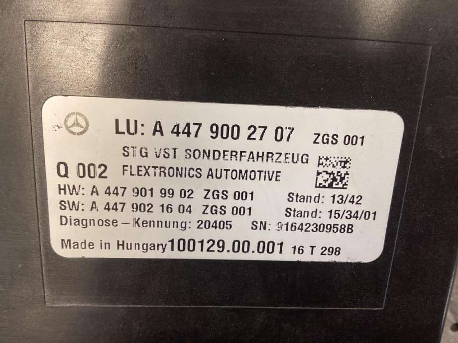 Styreenhet diverse til Mercedes Vito 2014-->> (W447) (W447) (MERCEDES|A 447 900 27 07|)