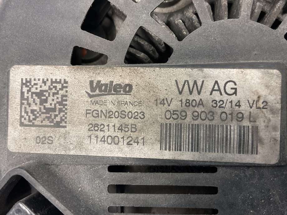 Dynamo til Audi A6, Allroad 2012-2014 (Type III, Fase 1) (C7) (C7) (AUDI|059 903 018 RX|)