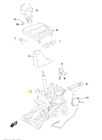 Girstang/girvelger automat til Suzuki Vitara 2015-->> (Type IV) (SUZUKI|28110-76SP0|)