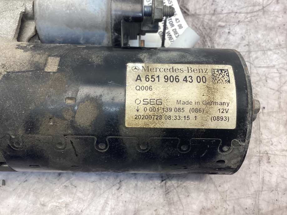 Starter diesel til Mercedes Sprinter 2018-->> (907/910) (907/910) (MERCEDES|A 651 906 43 00|)