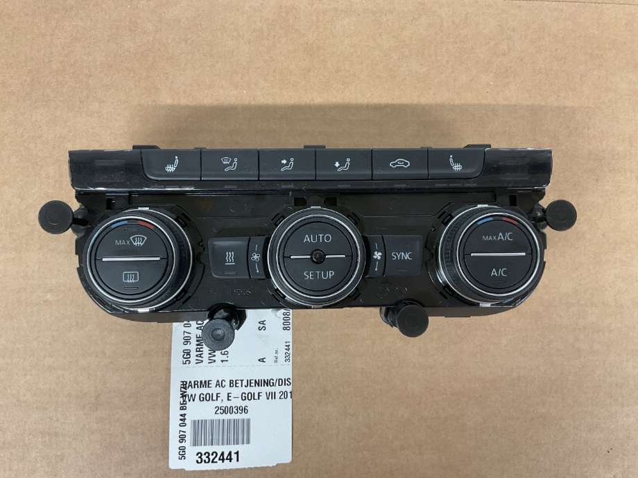 Varmeapparat betjening til VW Golf VII, 2012-2017 (Fase 1)  (VOLKSWAGEN|5G0 907 044 BE WZU)