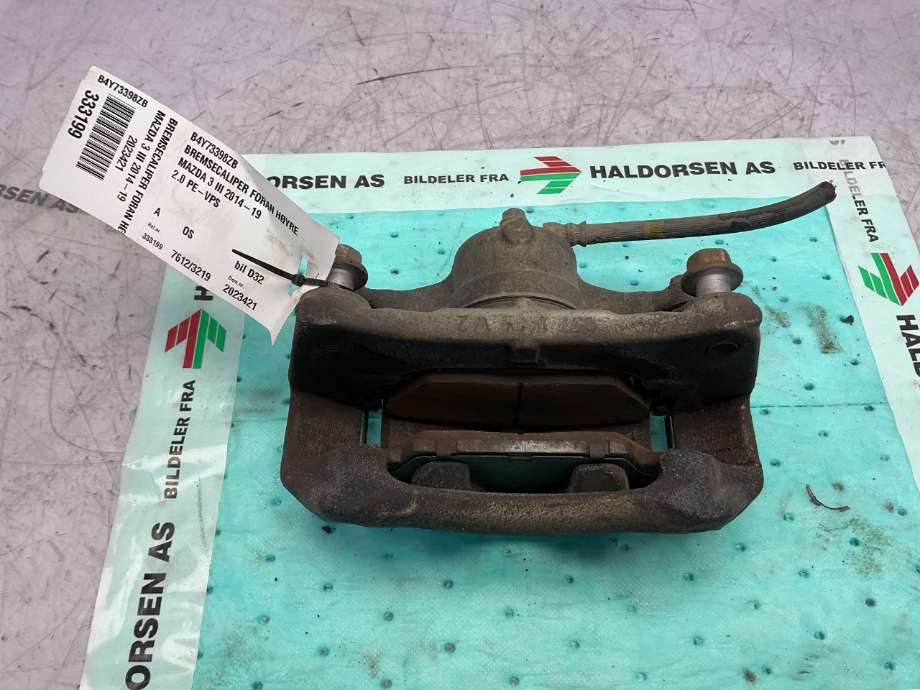 Bremsecaliper høyre foran til Mazda 3 2013-2016 (Type III, Fase 1)  (MAZDA|B4Y73398ZB|)