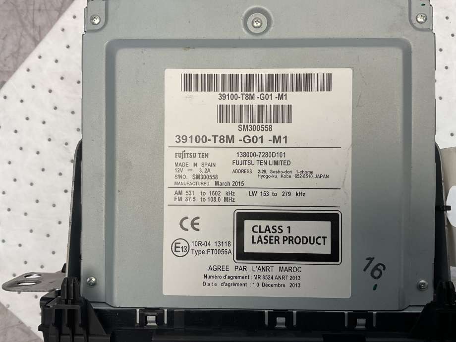 Bilstereo navigasjon til Honda HR-V 2015-2021 (Type II)  (HONDA|39100-T8M-G52|)