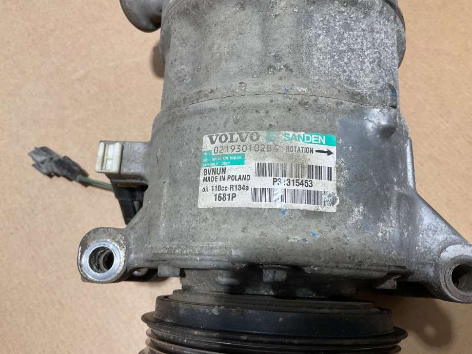 Aircondition kompressor til Volvo XC60 2008-2013 (Type I, Fase 1)  (VOLVO|36001462|)