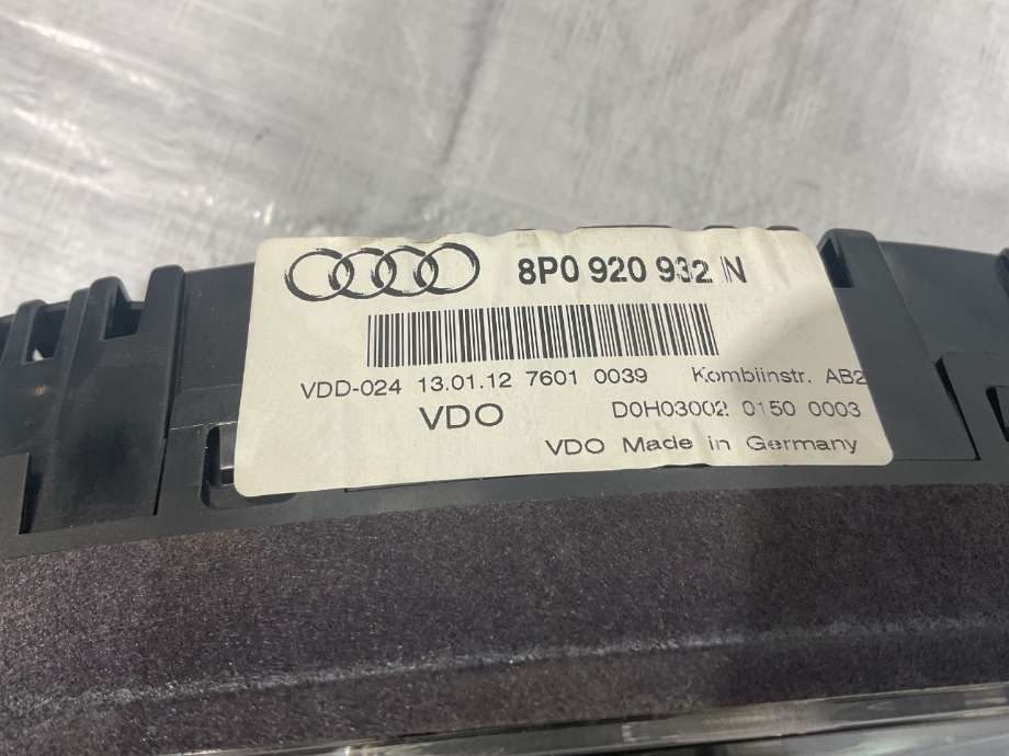 Instrumentpanel til Audi A3 2009-2012 (Type II, Fase 2) (AUDI|8P0 920 932 NX|)