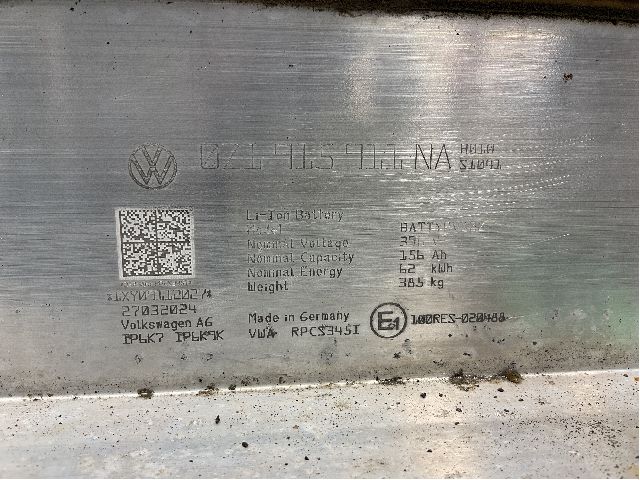 Batteripakke elbil til VW ID.3 2020-->>  (VOLKSWAGEN ID 3 KOMBI 5D FL|F 0Z1 915 911 NA|)