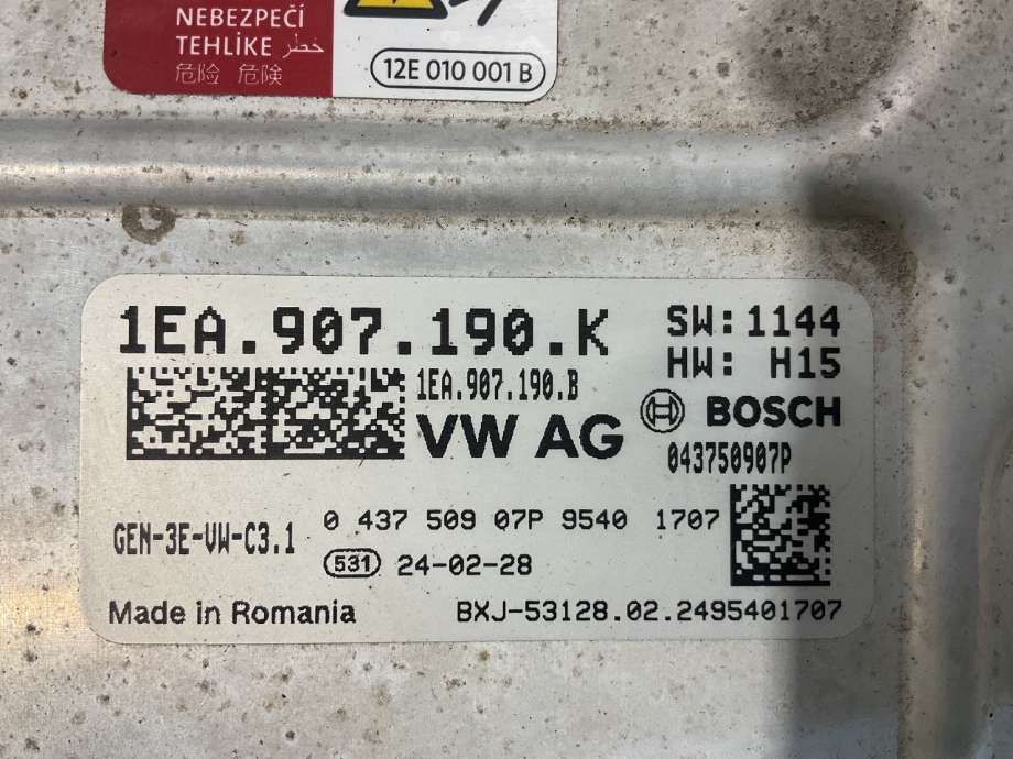 DCDC converter hybrid til VW ID.3 2020-->>  (VOLKSWAGEN ID 3 KOMBI 5D FL|1EA 907 190 K|)