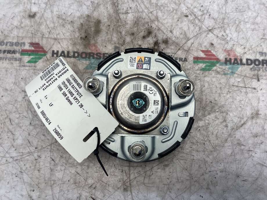 Airbag rattpute til Toyota Yaris 2020-->> (Type IV)  (TOYOTA|45130K0040C0|)