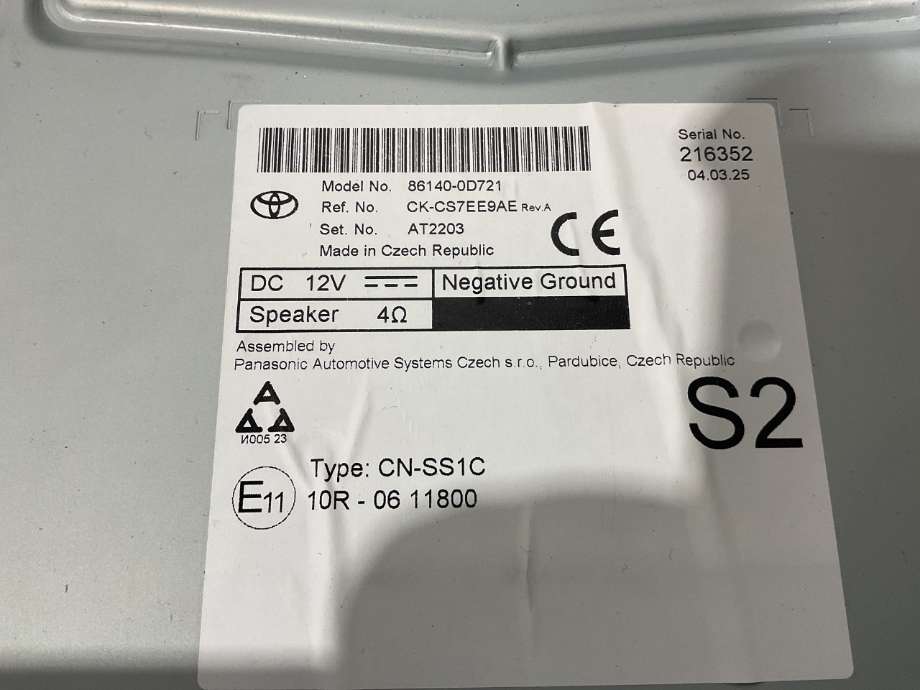 Instrument kjørecomputer til Toyota Yaris Cross (SUV) 2021-->>  (TOYOTA|861400D721|)