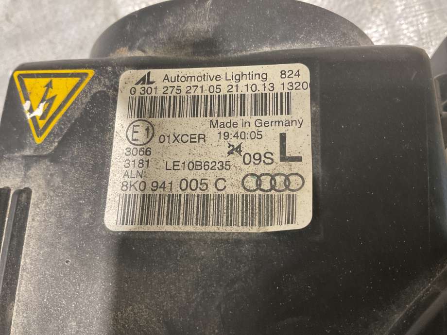 Frontlykt venstre halogen til Audi A4 2007-2014 (Type IV) (B8) (B8) (AUDI|8K0 941 043 C|)