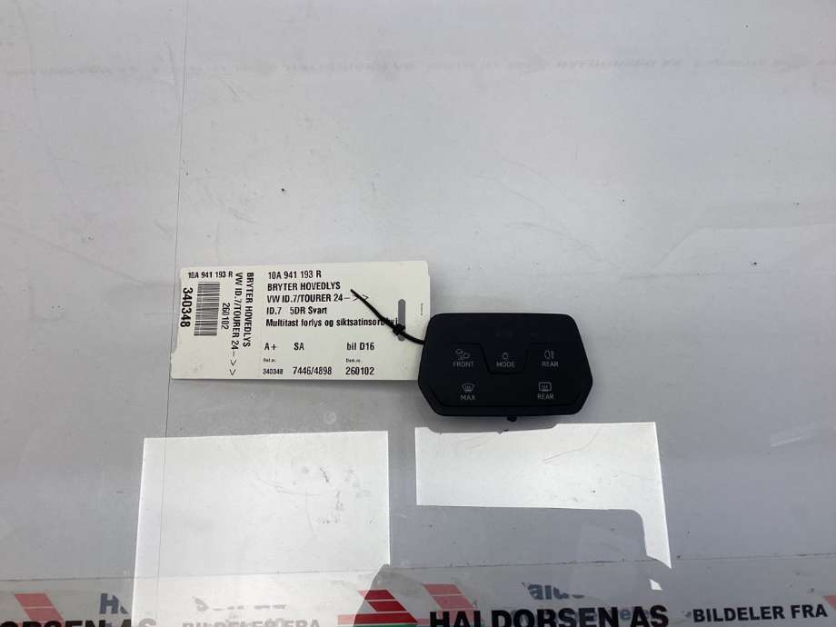 Bryter lys til VW ID.7, 2023-->>  (VW ID.7 GTX STV 5D|10A 941 193 R)