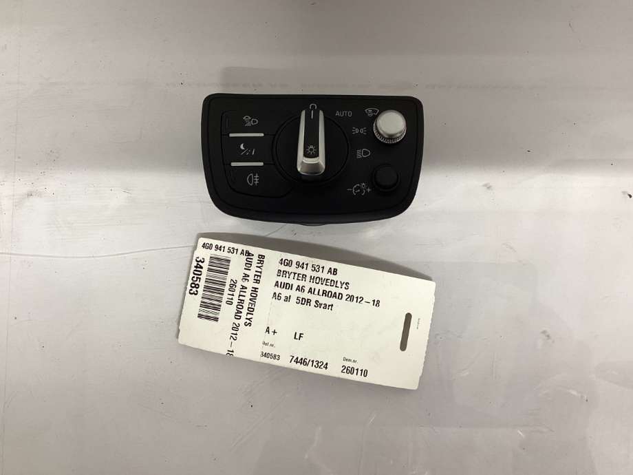 Bryter lys til Audi A6, Allroad, 2012-2014 (Type III, Fase 1) (C7) (C7) (AUDI|4G0 941 531 AB)
