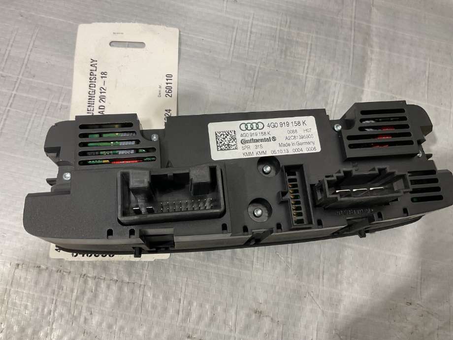 Varmeapparat betjening til Audi A6, Allroad 2012-2014 (Type III, Fase 1) (C7) (C7) (AUDI|4G0 919 158 K|MIDTEN/BAK|)