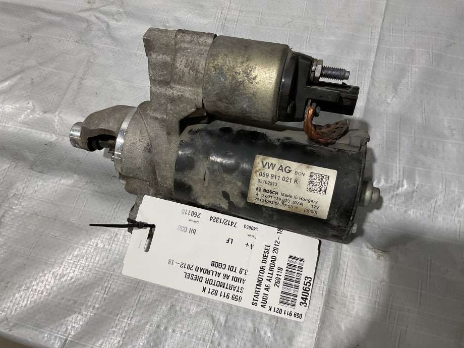Starter diesel til Audi A6, Allroad 2012-2014 (Type III, Fase 1) (C7) (C7) (AUDI|059 911 021 K|)