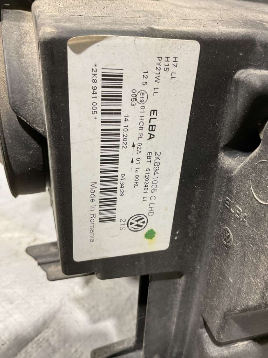 Frontlykt venstre halogen til VW Caddy 2020-->> (Type IV)  (VOLKSWAGEN|2K8 941 005 D|2K8 941 005 C|)